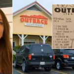 Two Outback workers wish nobody saw what message they wrote on cops’ receipt